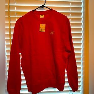 NWT, Nike Red Fleece Sweatshirt